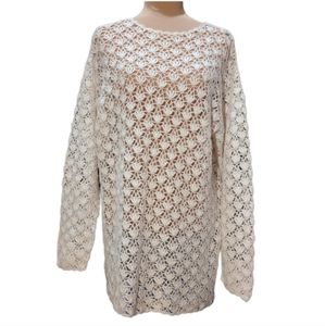 Vintage cape isle knitters hand knit seashell mermaidcore crochet sweater